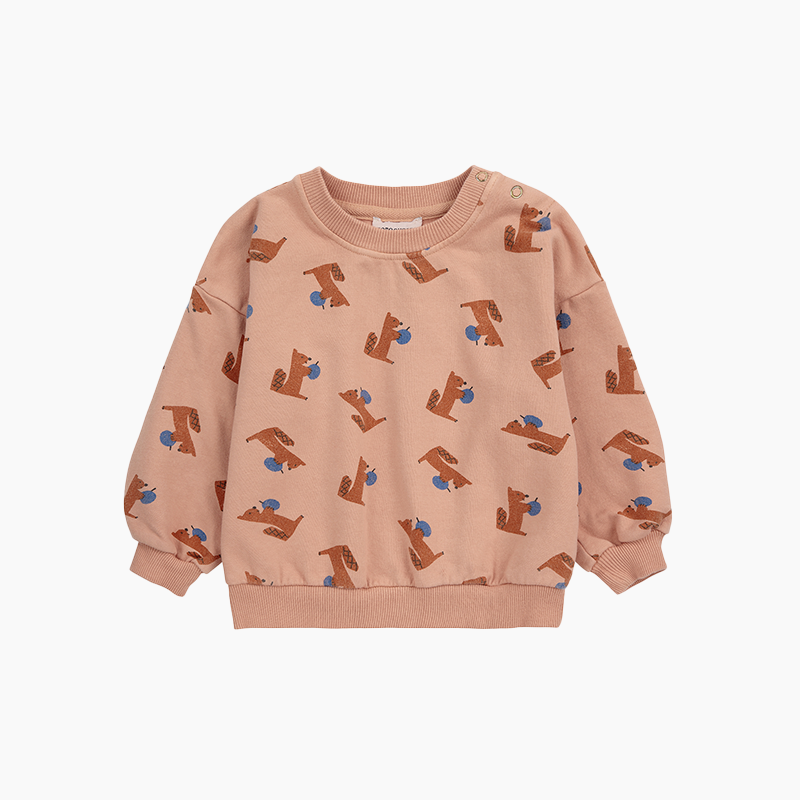 SWEATSHIRT BOBO CHOSES BABY HUNGRY SQUIRREL VENTE