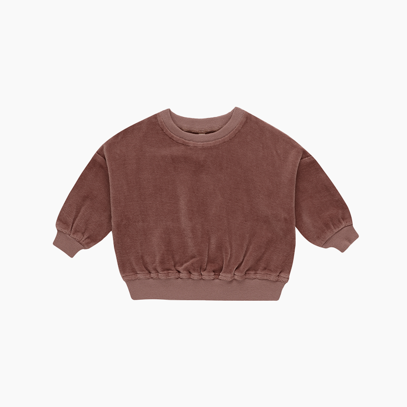 SWEATSHIRT VELOUR RELAXED