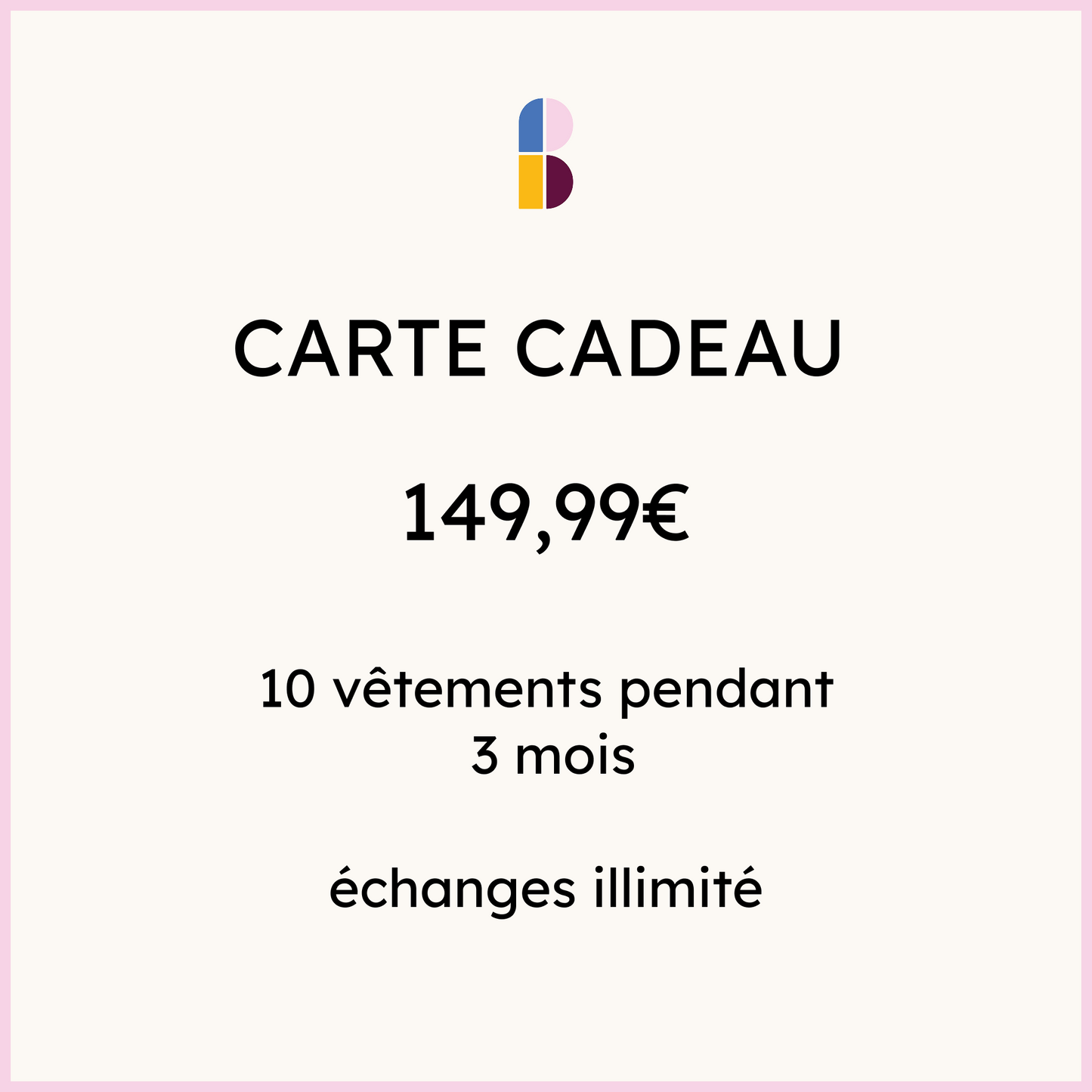 carte cadeau le MAXI 3 MOIS