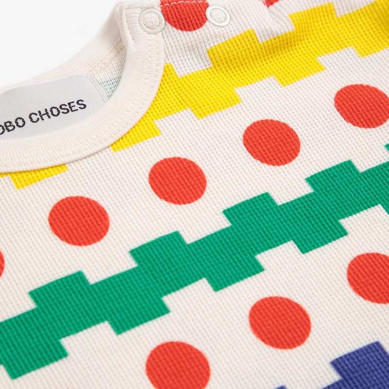 T-SHIRT GEOMETRIC ALL OVER WAFFLE