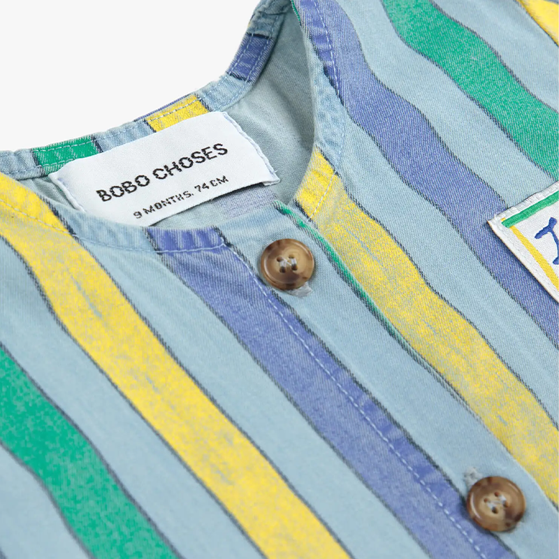COMBINAISON MULTICOLOR STRIPES DENIM