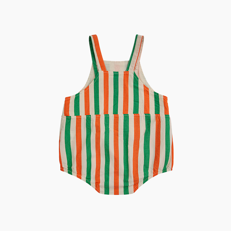 ROMPER VERTICAL STRIPES WOVEN