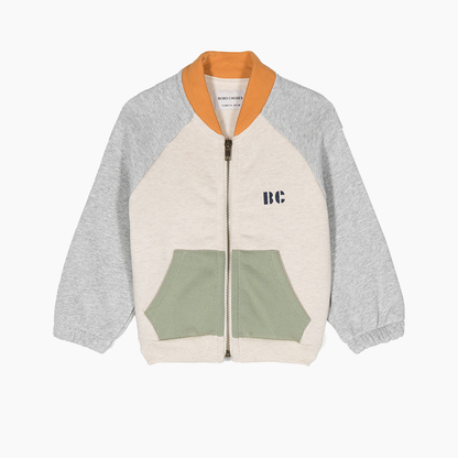 SWEATSHIRT ZIPPE COLOR BLOCK